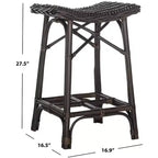 Amara Stool - SEA7012A - Brown - Safavieh