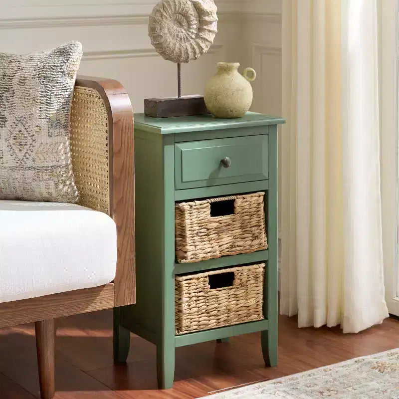 Everly Drawer Side Table - AMH5743 - Safavieh Couture