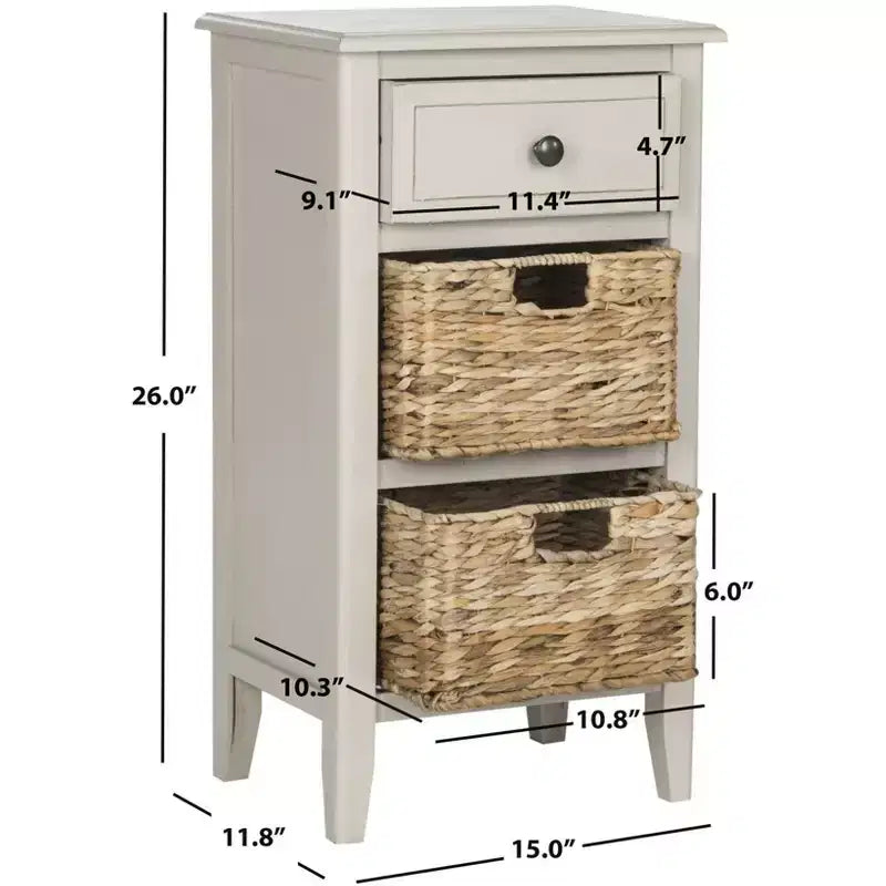 Everly Drawer Side Table - AMH5743 - Safavieh Couture