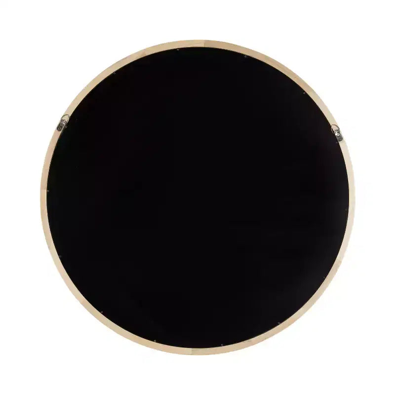 Kate and Laurel Hatherleigh Round Wood Wall Mirror