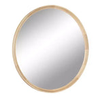 Kate and Laurel Hatherleigh Round Wood Wall Mirror