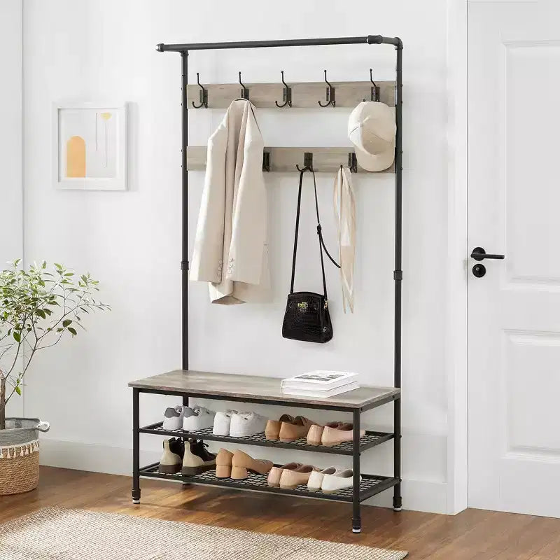 Vasagle 3-in-1 Entryway Coat Rack and Storage Bench