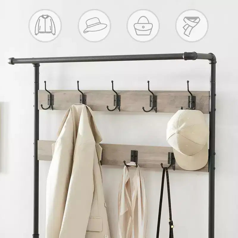 Vasagle 3-in-1 Entryway Coat Rack and Storage Bench