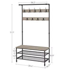 Vasagle 3-in-1 Entryway Coat Rack and Storage Bench