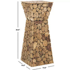 Jefferson Stand - FOX1005 - Medium Oak/Black - Safavieh Couture