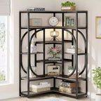 Tribesigns L-Shaped 7-Shelf Corner Bookcase