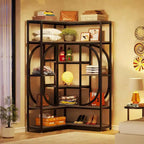 Tribesigns L-Shaped 7-Shelf Corner Bookcase