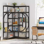 Tribesigns L-Shaped 7-Shelf Corner Bookcase
