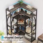 Tribesigns L-Shaped 7-Shelf Corner Bookcase