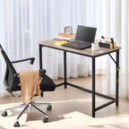 VASAGLE 39-Inch Computer Writing Desk, Home Office Small Study Workstation, Industrial Style PC Laptop Table, Steel Frame