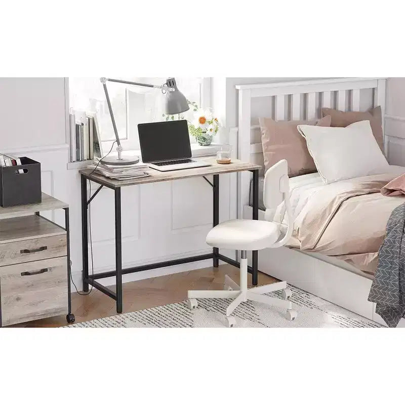 VASAGLE 39-Inch Computer Writing Desk, Home Office Small Study Workstation, Industrial Style PC Laptop Table, Steel Frame