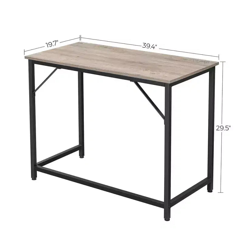 VASAGLE 39-Inch Computer Writing Desk, Home Office Small Study Workstation, Industrial Style PC Laptop Table, Steel Frame
