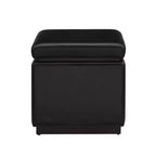 Lucinda Square Faux Leather Ottoman - Linon