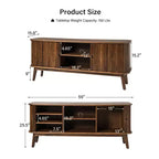 Adam Modern TV Stand for TVs up to 65 with Adjustable Shelf | Hulala Home