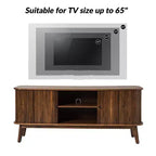 Adam Modern TV Stand for TVs up to 65 with Adjustable Shelf | Hulala Home