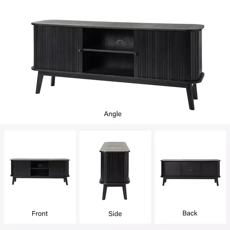 Adam Modern TV Stand for TVs up to 65 with Adjustable Shelf | Hulala Home
