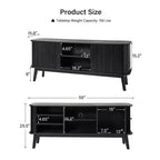 Adam Modern TV Stand for TVs up to 65 with Adjustable Shelf | Hulala Home