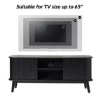 Adam Modern TV Stand for TVs up to 65 with Adjustable Shelf | Hulala Home