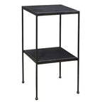 Uttermost Sherwood 13 Wide Black Double-Shelf Accent Table