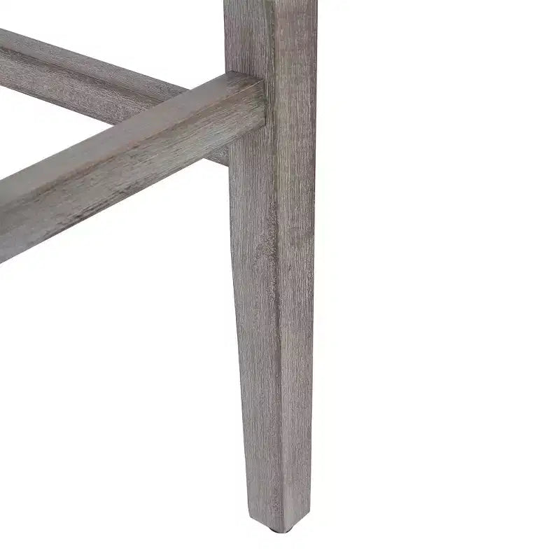 WestinTrends 29 Upholstered Saddle Seat Bar Stool (Set of 2), Antique Gray/Navy Blue