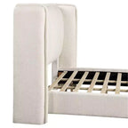 HOMES: Inside + Out Queen Shellsea Modern Boucle Upholstered Platform Bed with Wingback Headboard