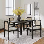 Hieromymus Modern Ratten Dining Chair with Removable Cushion Set of 2|HULALA HOME