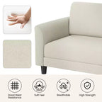 Yaheetech Modern Loveseat Sofa Couch 2-Seater Linen Fabric Upholstery Sofa Couch