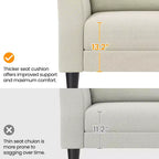 Yaheetech Modern Loveseat Sofa Couch 2-Seater Linen Fabric Upholstery Sofa Couch