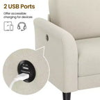 Yaheetech Modern Loveseat Sofa Couch 2-Seater Linen Fabric Upholstery Sofa Couch
