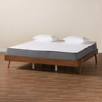 Baxton Studio Sarita Mid-Century Modern Walnut Wood Bed Frame