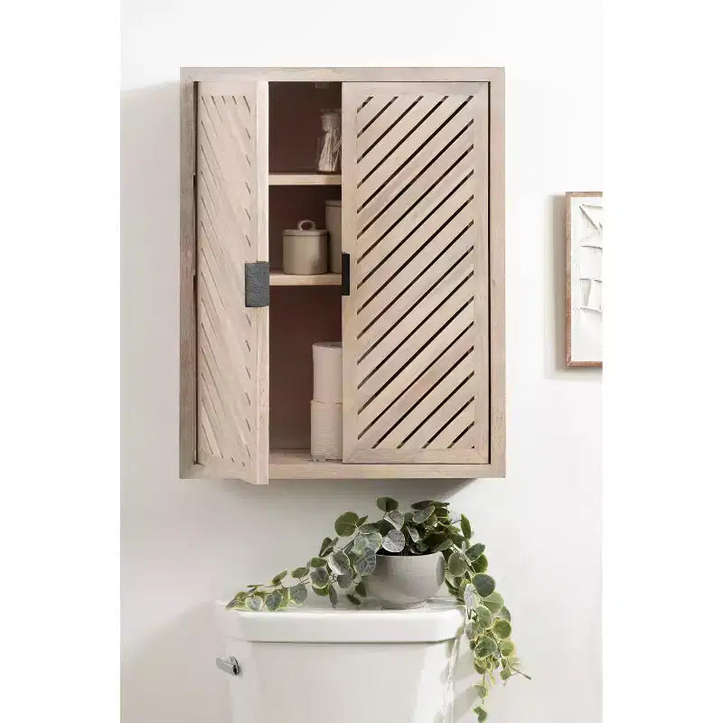 Kate & Laurel All Things Decor 22x28 Mezzeta Tall 2-Door Bath Cabinet
