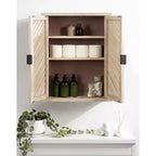 Kate & Laurel All Things Decor 22x28 Mezzeta Tall 2-Door Bath Cabinet