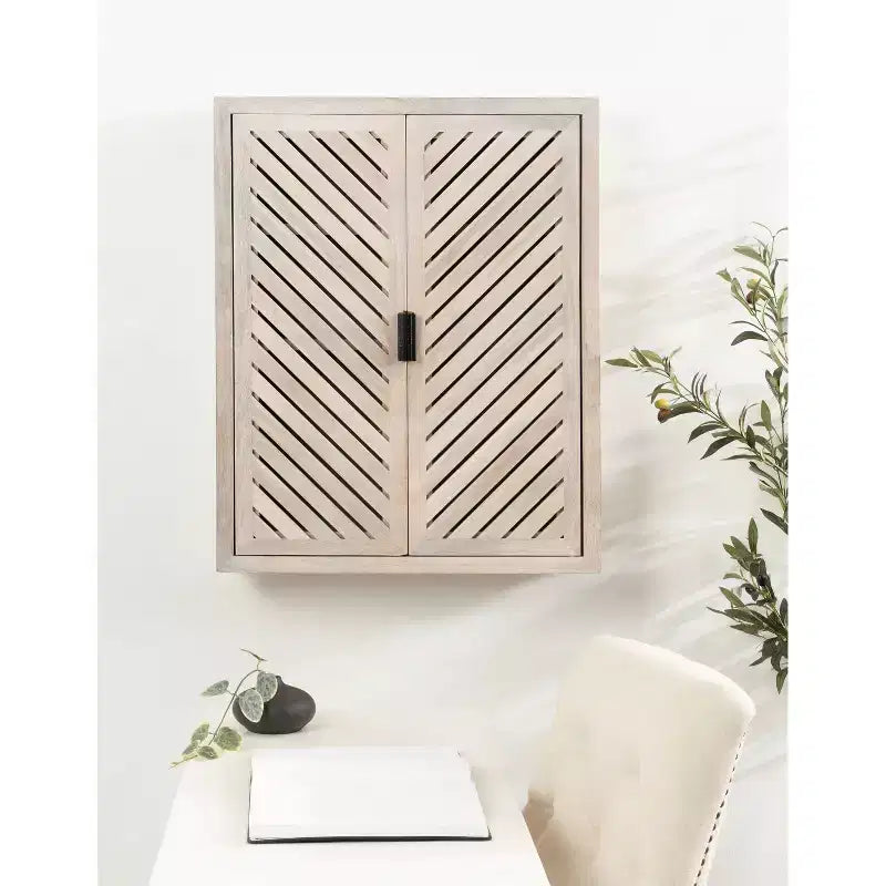 Kate & Laurel All Things Decor 22x28 Mezzeta Tall 2-Door Bath Cabinet