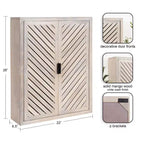 Kate & Laurel All Things Decor 22x28 Mezzeta Tall 2-Door Bath Cabinet