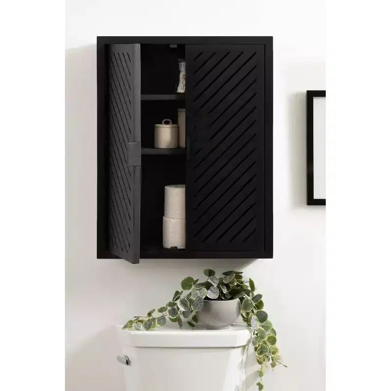 Kate & Laurel All Things Decor 22x28 Mezzeta Tall 2-Door Bath Cabinet