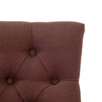 WestinTrends 29 Linen Tufted Buttons Upholstered Wingback Bar Stool (Set of 3), Brown