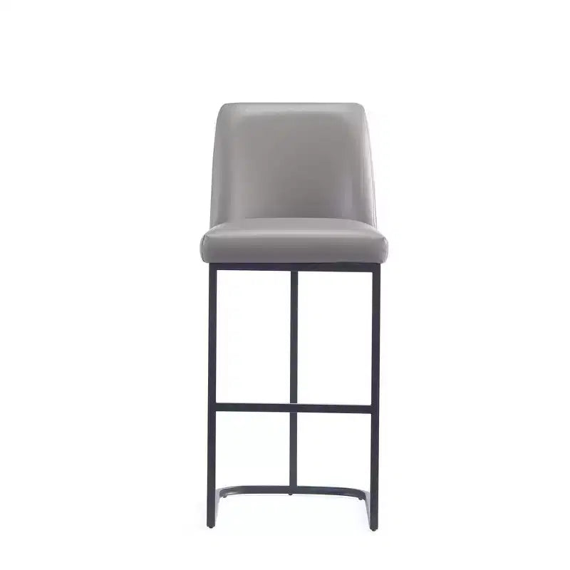 Manhattan Comfort Serena Leatherette Upholstered Metal Barstool