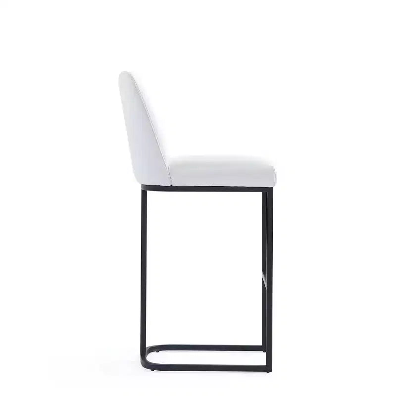 Manhattan Comfort Serena Leatherette Upholstered Metal Barstool