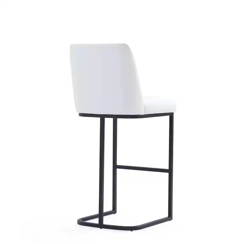 Manhattan Comfort Serena Leatherette Upholstered Metal Barstool