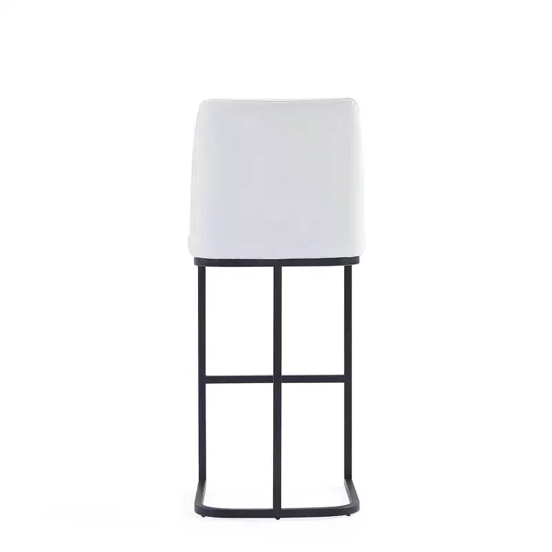 Manhattan Comfort Serena Leatherette Upholstered Metal Barstool