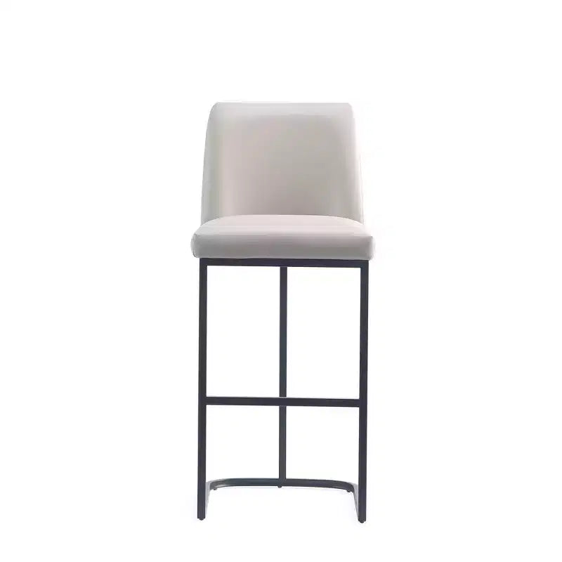 Manhattan Comfort Serena Leatherette Upholstered Metal Barstool