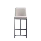 Manhattan Comfort Serena Leatherette Upholstered Metal Barstool
