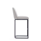 Manhattan Comfort Serena Leatherette Upholstered Metal Barstool