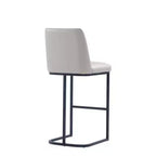 Manhattan Comfort Serena Leatherette Upholstered Metal Barstool