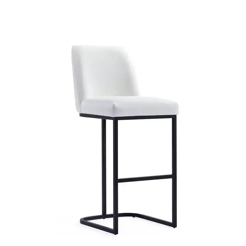 Manhattan Comfort Serena Leatherette Upholstered Metal Barstool