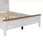 3-Piece Farmhouse Bedroom Sets, Full/Queen Size Platform Bed with Storage Nightstand and Dresser 4W - ModernLuxe