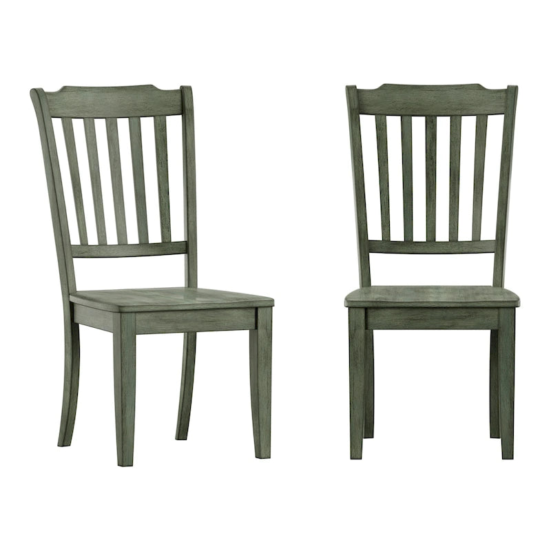 Sedie da pranzo in legno con schienale a doghe Ronda (set da 2)