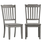 Sedie da pranzo in legno con schienale a doghe Ronda (set da 2)
