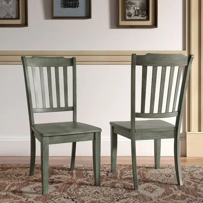 Sedie da pranzo in legno con schienale a doghe Ronda (set da 2)