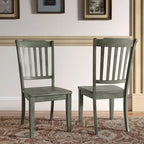 Sedie da pranzo in legno con schienale a doghe Ronda (set da 2)